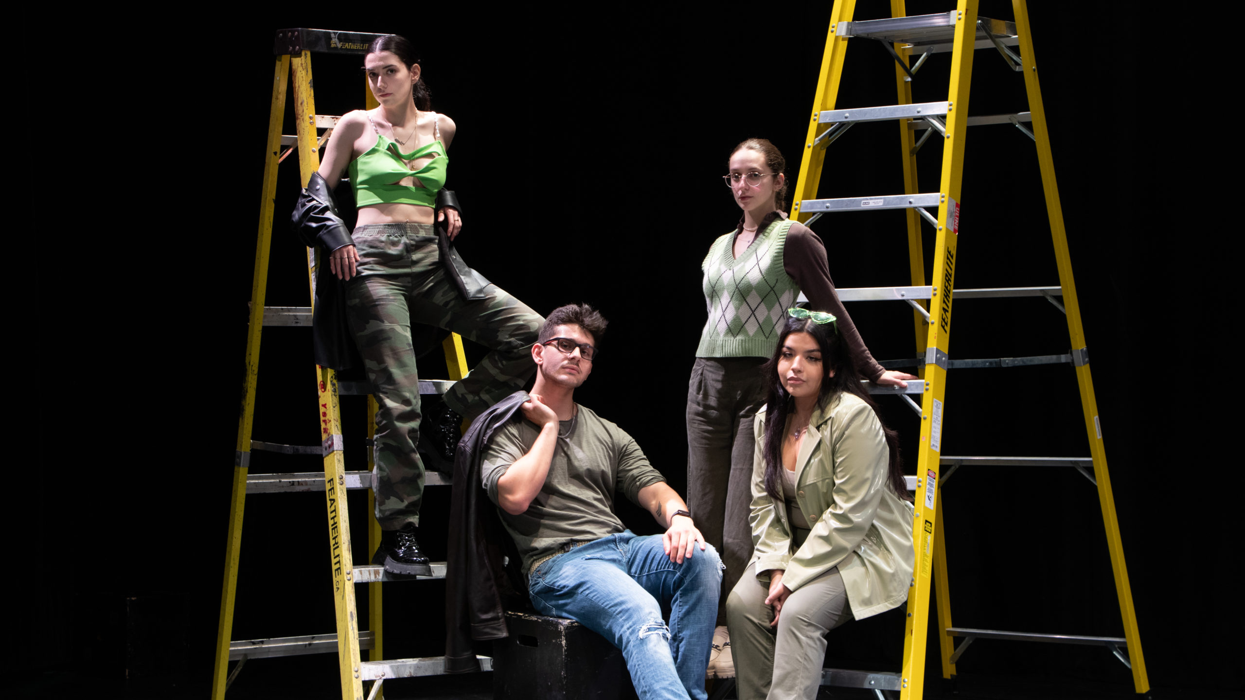 Group photo of the members of Eye of Life. Back L-R: Sophia Pontrelli and Claudia Lamaj. Front L-R: Guy Peritore and Melanie Arauco.